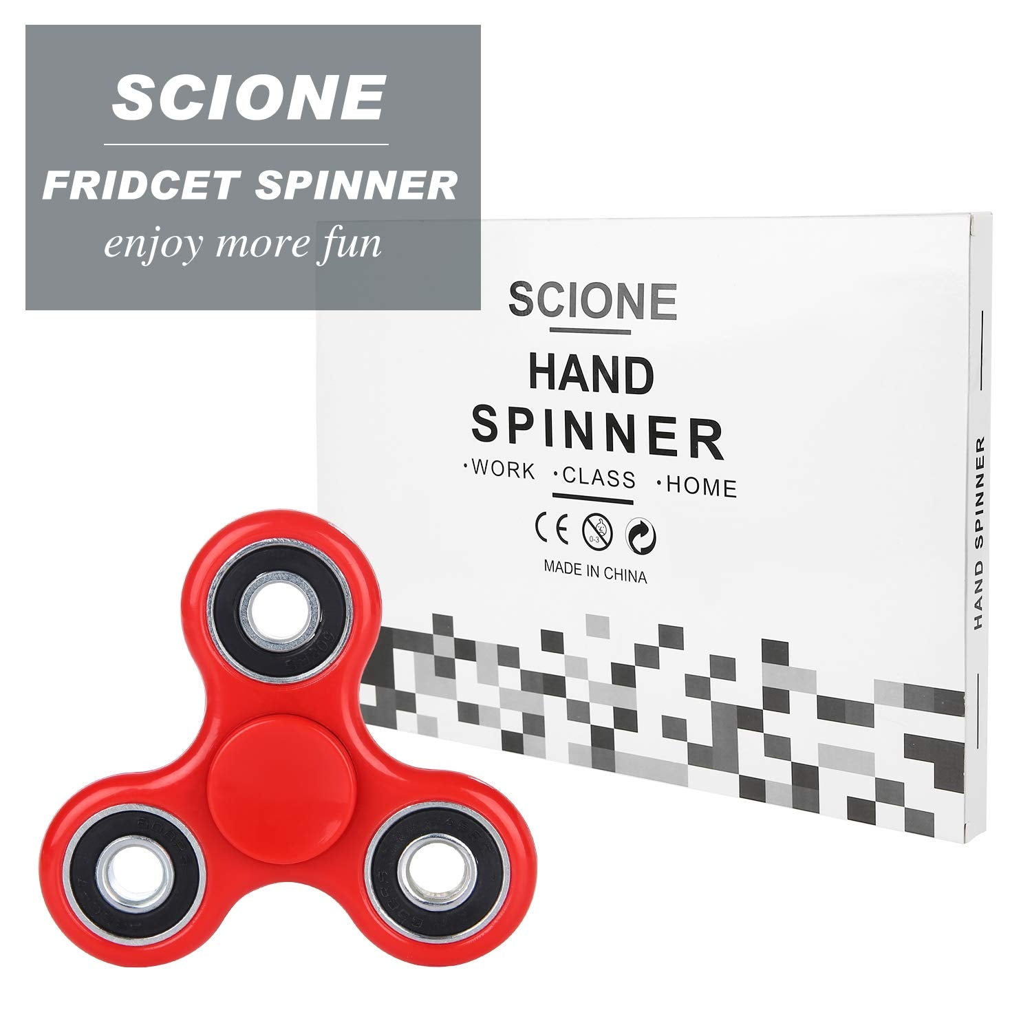 SCIONE Fidget Spinners Toys 5 Pack, Sensory Hand Fidget Pack Bulk, Anxiety Toys Stress Relief Reducer, Easter Party Favors for Kids Adults Goodie Bag Stuffers, Kids Classroom Prizes - amzGamess