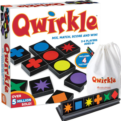 MindWare Qwirkle Board Game, Deluxe Edition - Includes Trays