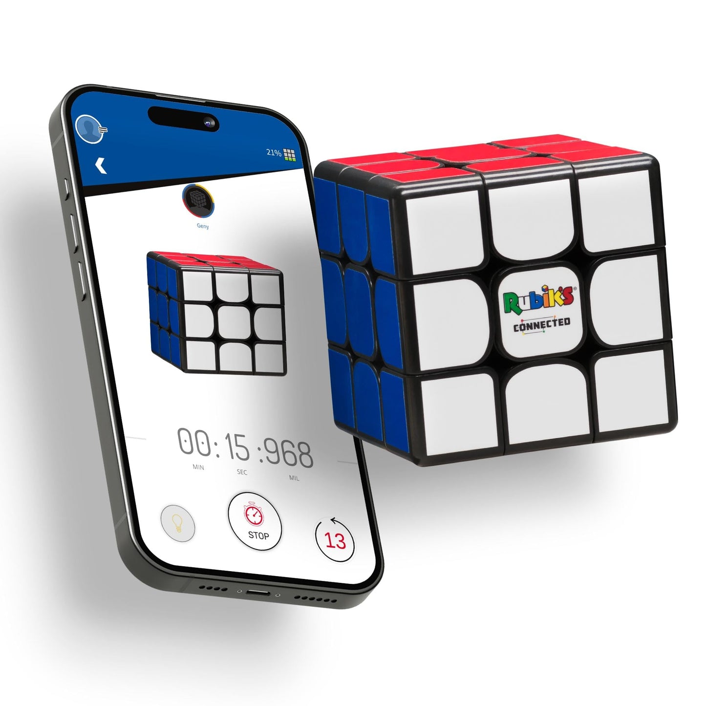 The Original Rubik’s Connected - Smart Digital Electronic Rubik’s Cube That Allows You to Compete with Friends & Cubers Across The Globe. App-Enabled STEM Puzzle That Fits All Ages and Capabilities - amzGamess