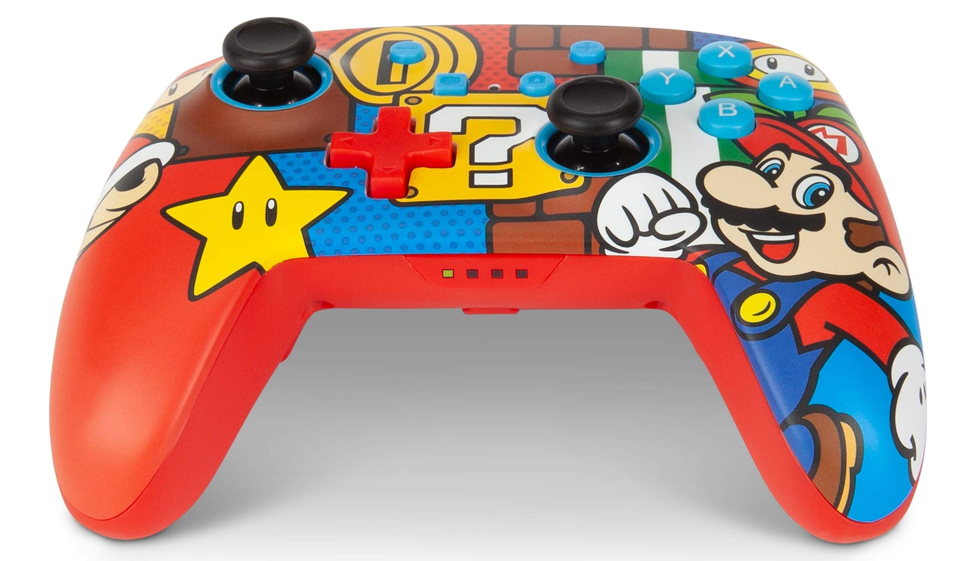 PowerA Enhanced Wireless Nintendo Switch Controller - Mario Pop, Rechargeable Switch Pro Controller, Immersive Motion Control and Advanced Gaming Buttons, Officially Licensed by Nintendo - amzGamess