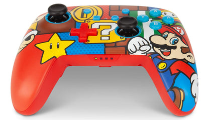 PowerA Enhanced Wireless Nintendo Switch Controller - Mario Pop, Rechargeable Switch Pro Controller, Immersive Motion Control and Advanced Gaming Buttons, Officially Licensed by Nintendo - amzGamess