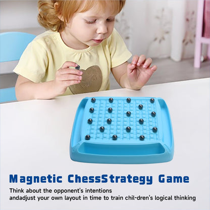 2024 New Magnetic Chess Game,Magnetic Chess Fun Family Games for Kids and Adults,Magnet Chess Game with 40Pcs Magnetic Stones,Table Top Magnetic Board Game,2-4 Players