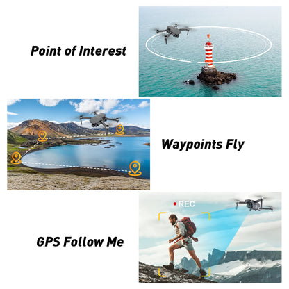 Tucok 012S Drones with Camera for Adults 4K,60 Mins Long Flight Time,GPS 5G FPV Quadcopter for Beginners with Optical Flow Positioning,Auto Return Home,Follow Me,Waypoint Flight,Brushless Motor - amzGamess