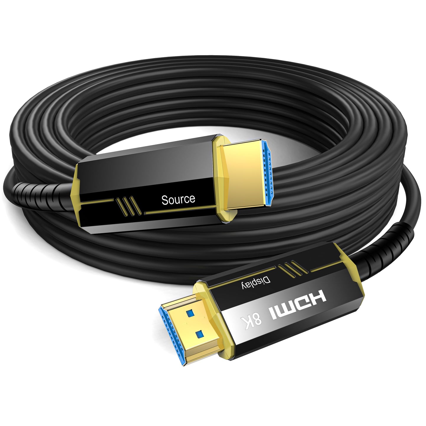 DGHUMEN 8K Fiber Optic HDMI Cables 30Ft, 48Gbps Ultra High Speed HDMI 2.1 Cable, 8K@60Hz 4K@120Hz, Compatible for Playstation 5 PC HDTV, Male-to-Male （Gold Plated Connector）