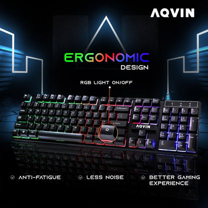 AQVIN AQ50 Gaming Desktop Tower - Radeon RX 580 8GB Graphics, Intel i7 Processor Up to 3.50Ghz, 1TB SSD & 32GB DDR4 RAM, HDMI, Windows 10 Pro - Black