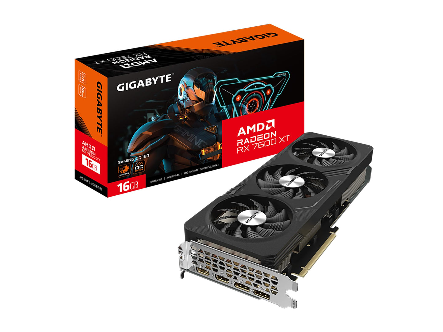 GIGABYTE Radeon RX 7600 XT Gaming OC 16G Graphics Card, 3X WINDFORCE Fans 16GB 128-bit GDDR6, GV-R76XTGAMING OC-16GD Video Card - amzGamess