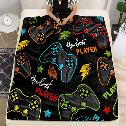 lirs Bedding Gaming Throw Blanket 60" x 50’’ Super Soft, Fleece, Gamer Gift for Couch Sofa for for Kids Boys Teens Video Game (MT-A11, 60’’x50) - amzGamess