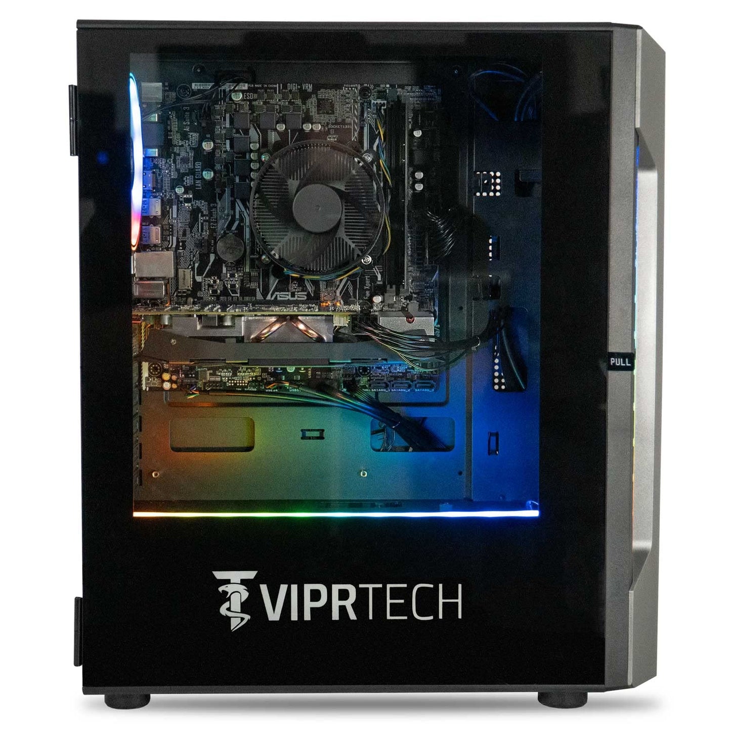 ViprTech Rebel 1.0 Gaming PC - AMD Ryzen 5 (12-LCore 3.9Ghz), GTX 1660 Super 6GB, 16GB DDR4 3200, 512GB NVMe SSD, WiFi, RGB, Windows 11 Pro, Warranty, Black Desktop Computer