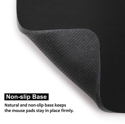 Audimi Small Mouse Pad 6 x 8 Inch, Mini Mouse Pad Thick for Laptop Wireless Mouse Home Office Travel, Portable & Washable (Black)