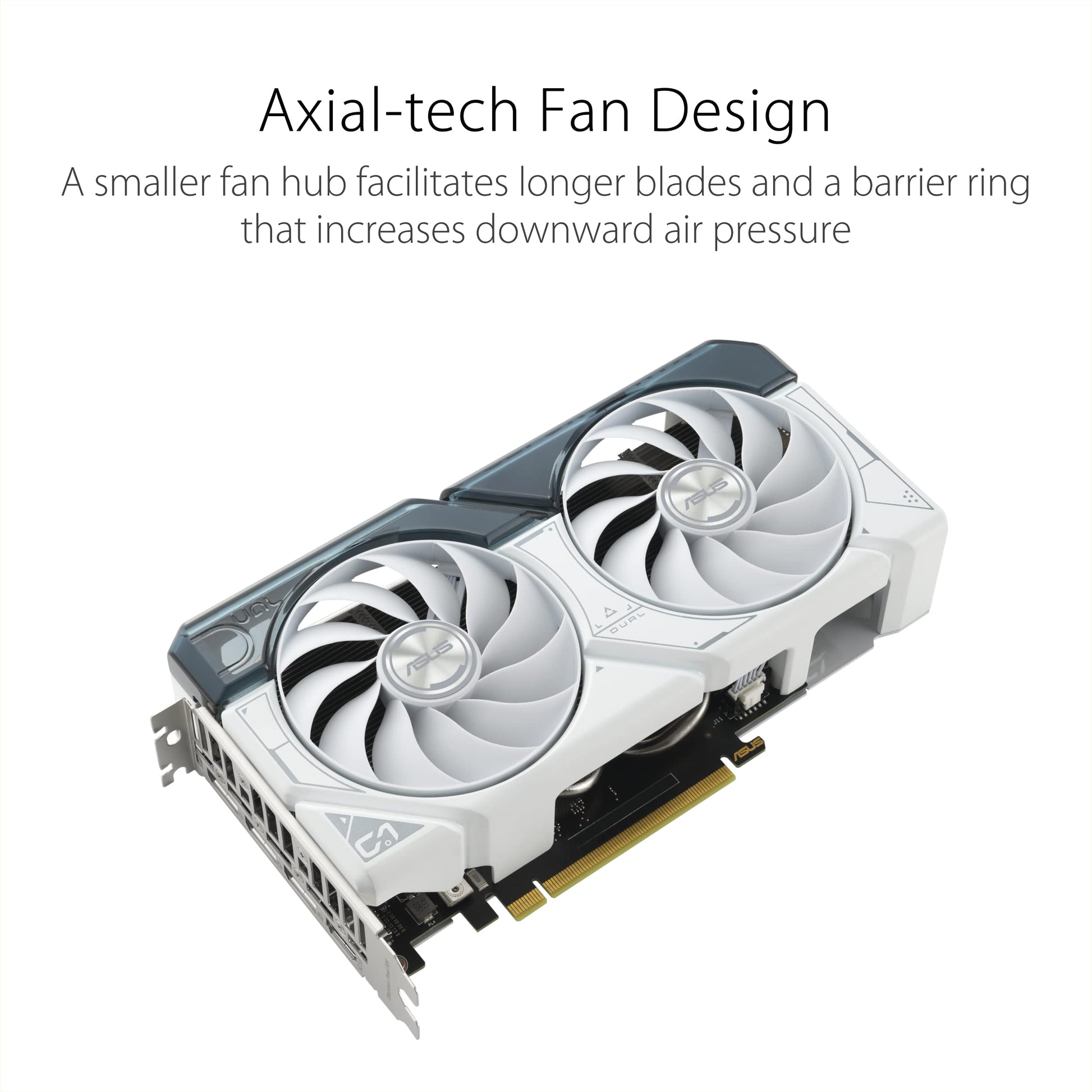 ASUS Dual GeForce RTX™ 4060 Ti White OC Edition 8GB GDDR6 (PCIe 4.0, 8GB GDDR6, DLSS 3, HDMI 2.1, DisplayPort 1.4a, Axial-tech Fan Design, 0dB Technology, and More) - amzGamess