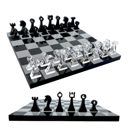 Luxury Travel Chess Set | 10" Portable Chess Set with Storage | Portable Chess Game Set for Adults and Kids | Unique Chess Set | Lucite Chess Board and Pieces