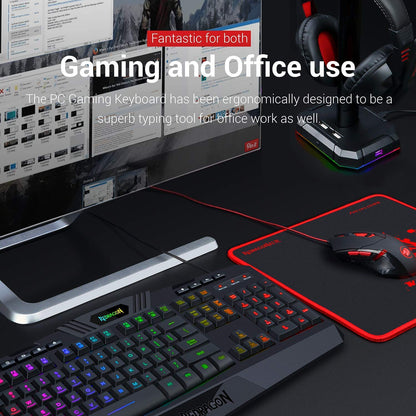 Redragon S101 Gaming Keyboard, M601 Mouse, RGB Backlit Gaming Keyboard, Programmable Backlit Gaming Mouse, Value Combo Set [New Version] - amzGamess