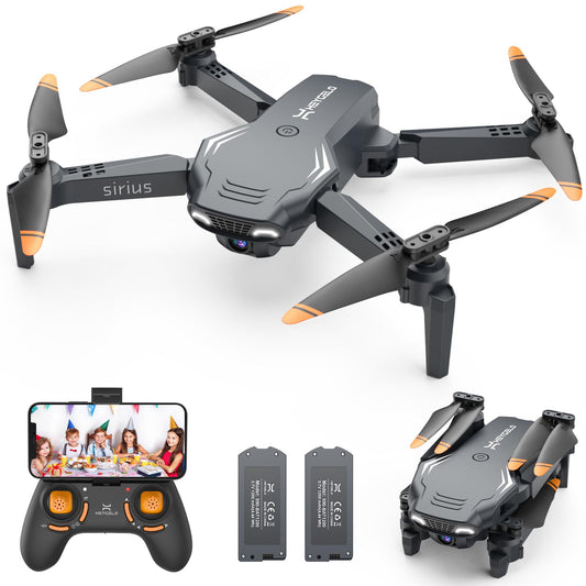 Heygelo S90 Drone with Camera for Adults, 1080P HD Mini FPV Drones for Kids Beginners, Foldable RC Quadcopter Toys Gifts with Altitude Hold, Voice/Gesture Control, 3 Speeds, 2 Batteries - amzGamess