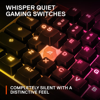 SteelSeries Apex 3 TKL RGB Gaming Keyboard – Tenkeyless Compact Form Factor - 8-Zone RGB Illumination – IP32 Water & Dust Resistant – Whisper Quiet Gaming Switch – Gaming Grade Anti-Ghosting,Black - amzGamess
