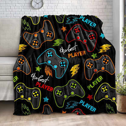 lirs Bedding Gaming Throw Blanket 60" x 50’’ Super Soft, Fleece, Gamer Gift for Couch Sofa for for Kids Boys Teens Video Game (MT-A11, 60’’x50) - amzGamess