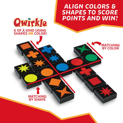 MindWare Qwirkle Board Game, Deluxe Edition - Includes Trays