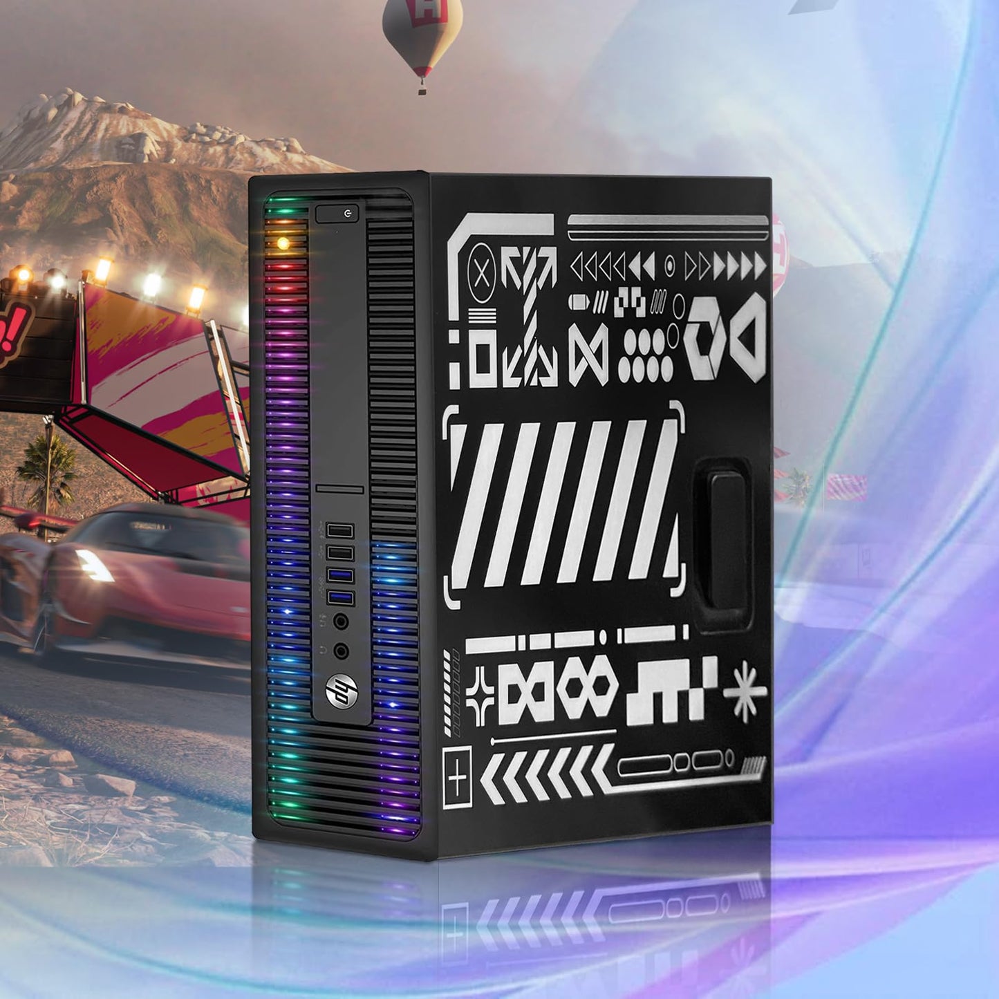 HP RGB Gaming Desktop Computer, Intel Quad Core I5-6500 up to 3.6GHz, Radeon RX 550 4G, 16GB DDR4, 1T SSD, RGB Keyboard & Mouse, 600M WiFi & Bluetooth, Win 10 Pro (Renewed)