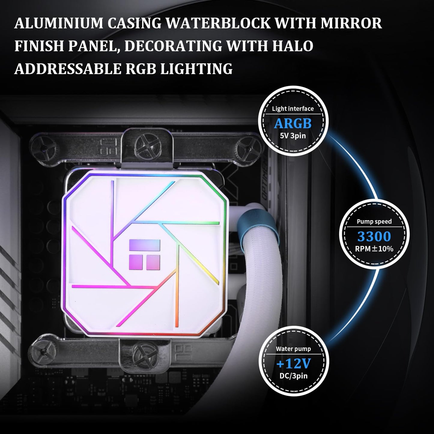 Thermalright Aqua Elite 240 White V3 Water Cooling CPU Cooler, Double PWM ARGB Fans with S-FDB Bearings,Efficient PWM Controlled Pump,for AMD/AM4/AM5, Intel LGA1150/1151/1200/2011/1700