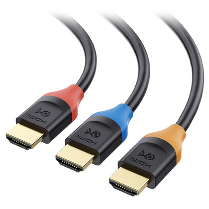 Cable Matters 3-Pack High Speed HDMI Cable 15 ft with 4K @60Hz, 2K @144Hz, FreeSync, G-SYNC and HDR Support for Gaming Monitor, PC, Apple TV, and More