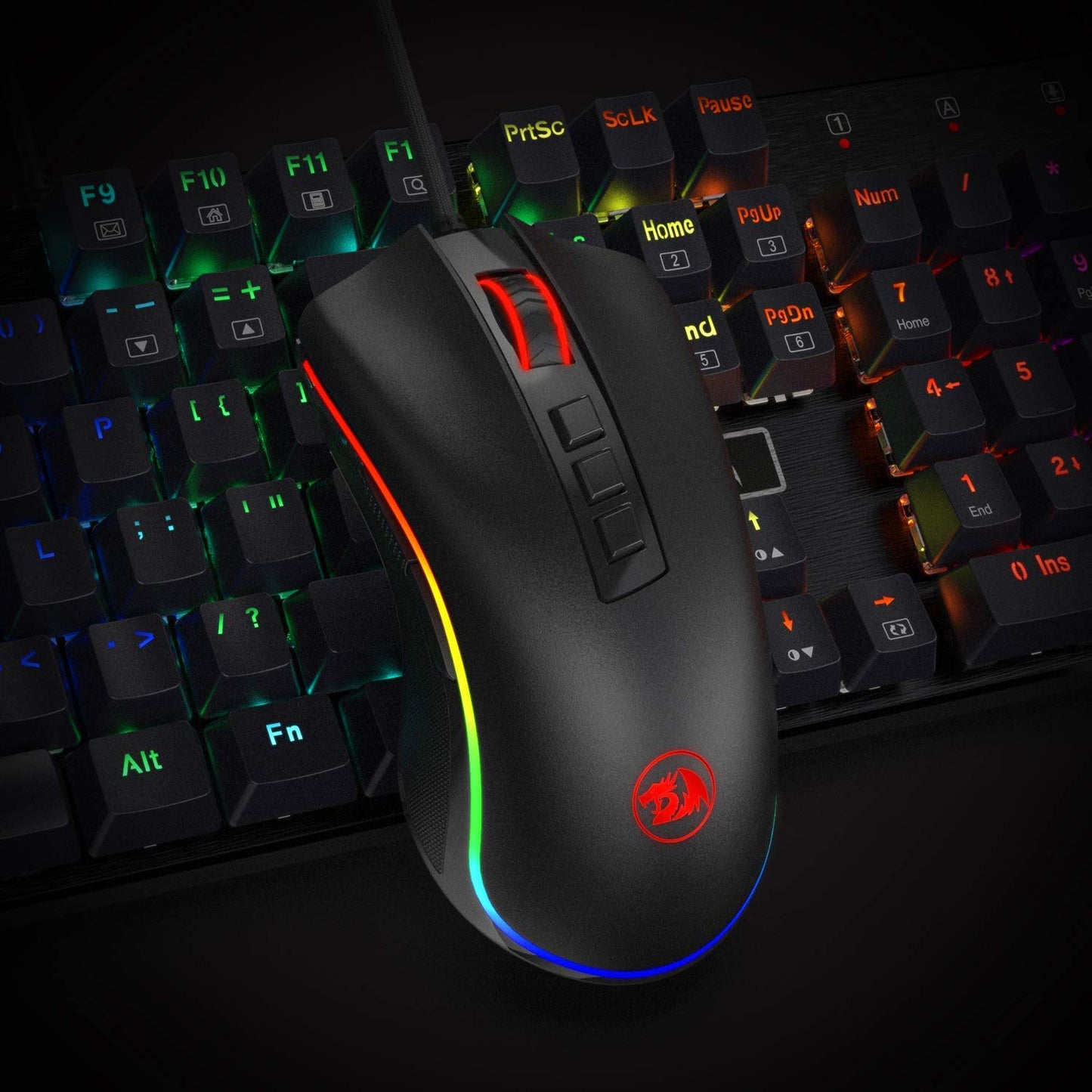 Redragon M711 Cobra Gaming Mouse with 16.8 Million RGB Color Backlit, 10,000 DPI Adjustable, Comfortable Grip, 7 Programmable Buttons - amzGamess