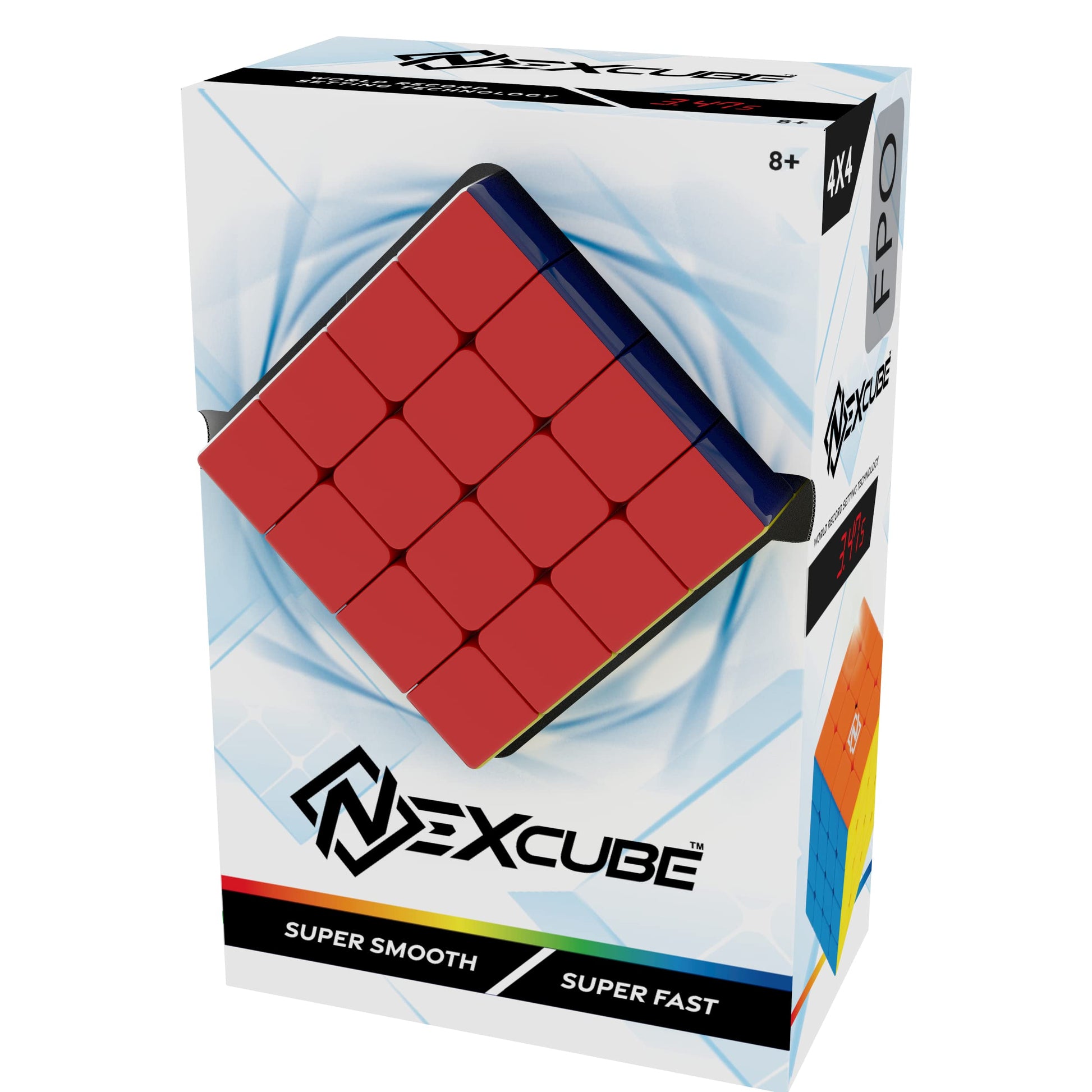 Goliath NEXcube 4x4 Classic - Stickerless Speed Cube - Super Smooth Technology Unlocks Super Speed to Break Records! - Ages 8 and Up - amzGamess