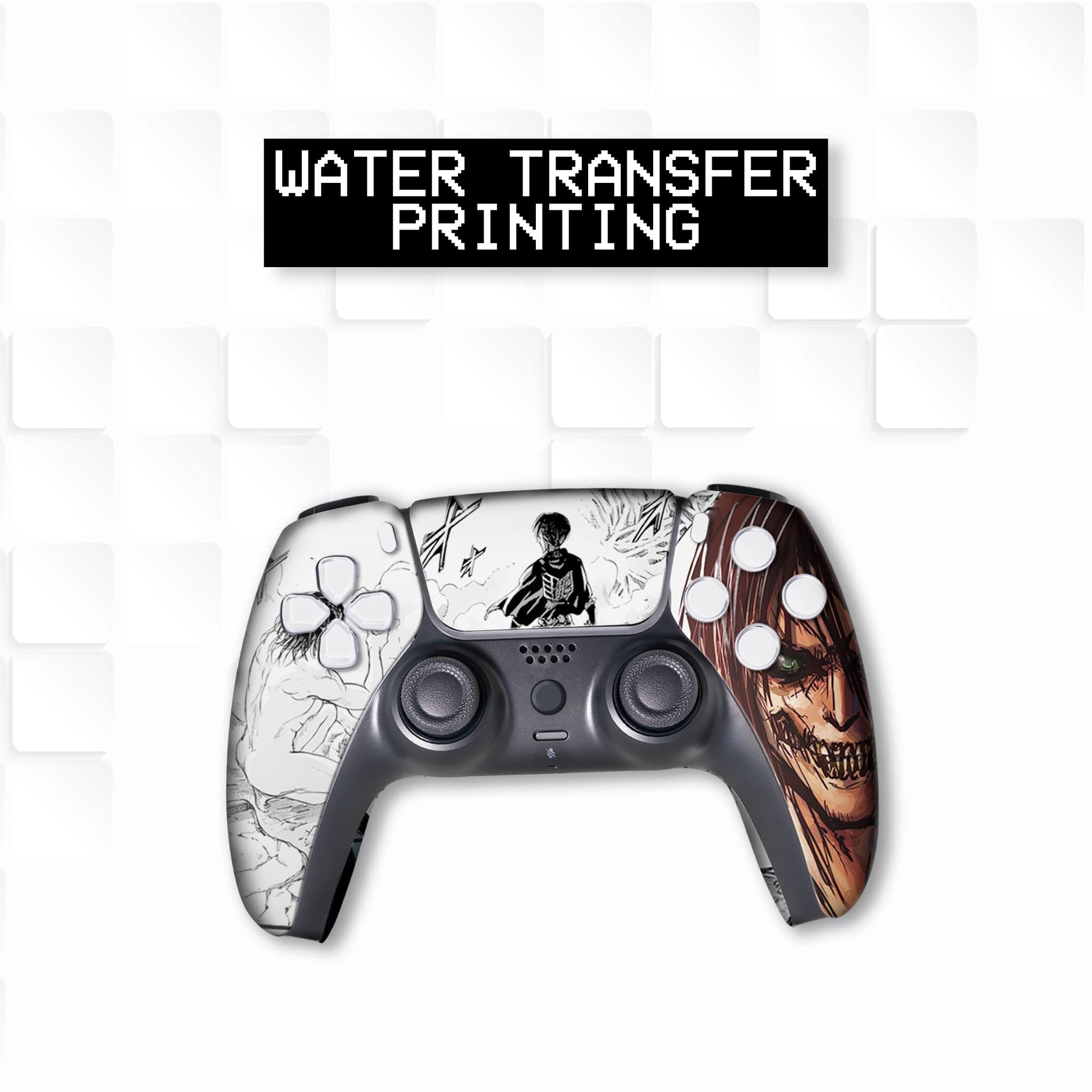 Attackk On Titan Custom PS-5 Controller Wireless compatible with Play-Station 5 Console by BCB Controllers | Proudly Customized in USA with Permanent HYDRO-DIP Printing (NOT JUST A SKIN) - amzGamess