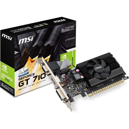 MSI Gaming GeForce GT 710 2GB GDRR3 64-bit HDCP Support DirectX 12 OpenGL 4.5 Single Fan Low Profile Graphics Card (GT 710 2GD3 LP) - amzGamess