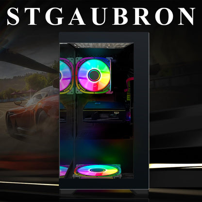 STGAubron Gaming Desktop PC,Intel Core i7 3.4G up to 3.9G,16G RAM,512G SSD,Radeon RX 580 16G GDDR5,600M WiFi,BT 5.0,RGB Fan x 2,RGB Keyboard&Mouse,RGB Mouse Pad,RGB BT Sound Bar,W10H64