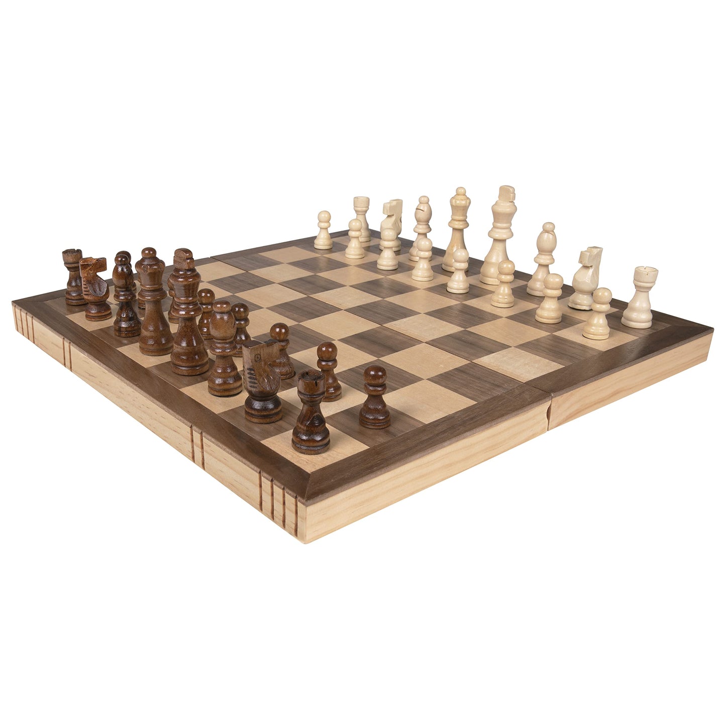 Premium Chess Set - Wooden Board Game with a Portable Wood Case and Secure Storage for Pieces, Set for Kids and Adults 11.5 inches