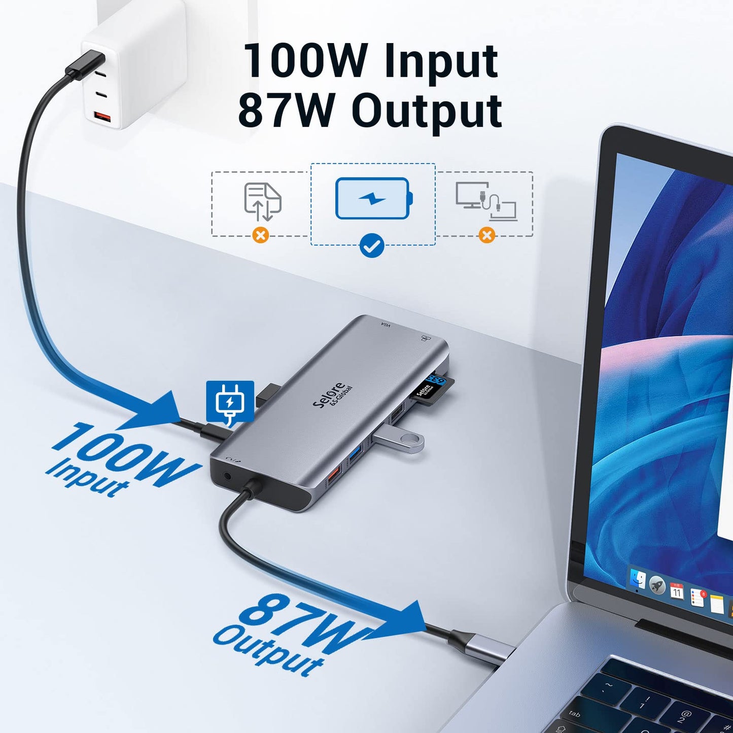 USB C Docking Station Dual Monitor,USB C Dual Monitor 2 HDMI Adapter,Triple Display 4K HDMI&VGA,10Gbps Data Transfer,14 in 1-3USB3.0&2USB2.0,Gigabit Ethernet,100W PD,SD/TF Card Reader,3.5mm Audio