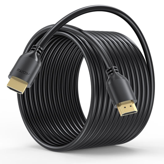 UVOOI HDMI Cable 15 FT, 4K 15 Foot HDMI to HDMI Cable in-Wall CL3 Rated High Speed HDMI 2.0 Cord(4K@60Hz, 2K 1440P, 3D, HDCP2.2, ARC, Ethernet) Compatible for Monitor, Projector, HDTV, Laptop, PC