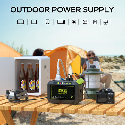 MARBERO Portable Power Station 88Wh Camping Lithium Battery Solar Generator Fast Charging with AC Outlet 120W Peak Power Bank(Solar Panel Optional) for Home Backup Outdoor Emergency RV Van Hunting