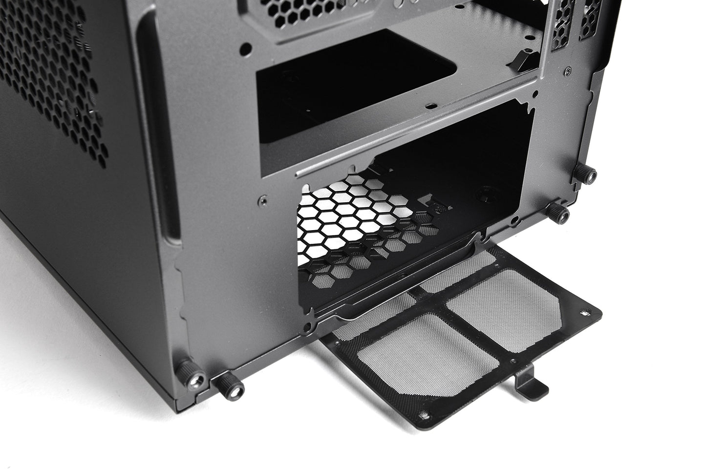 Thermaltake Core V1 SPCC Mini ITX Cube Gaming Computer Case Chassis, Interchangeable Side Panels, Black Edition, CA-1B8-00S1WN-00