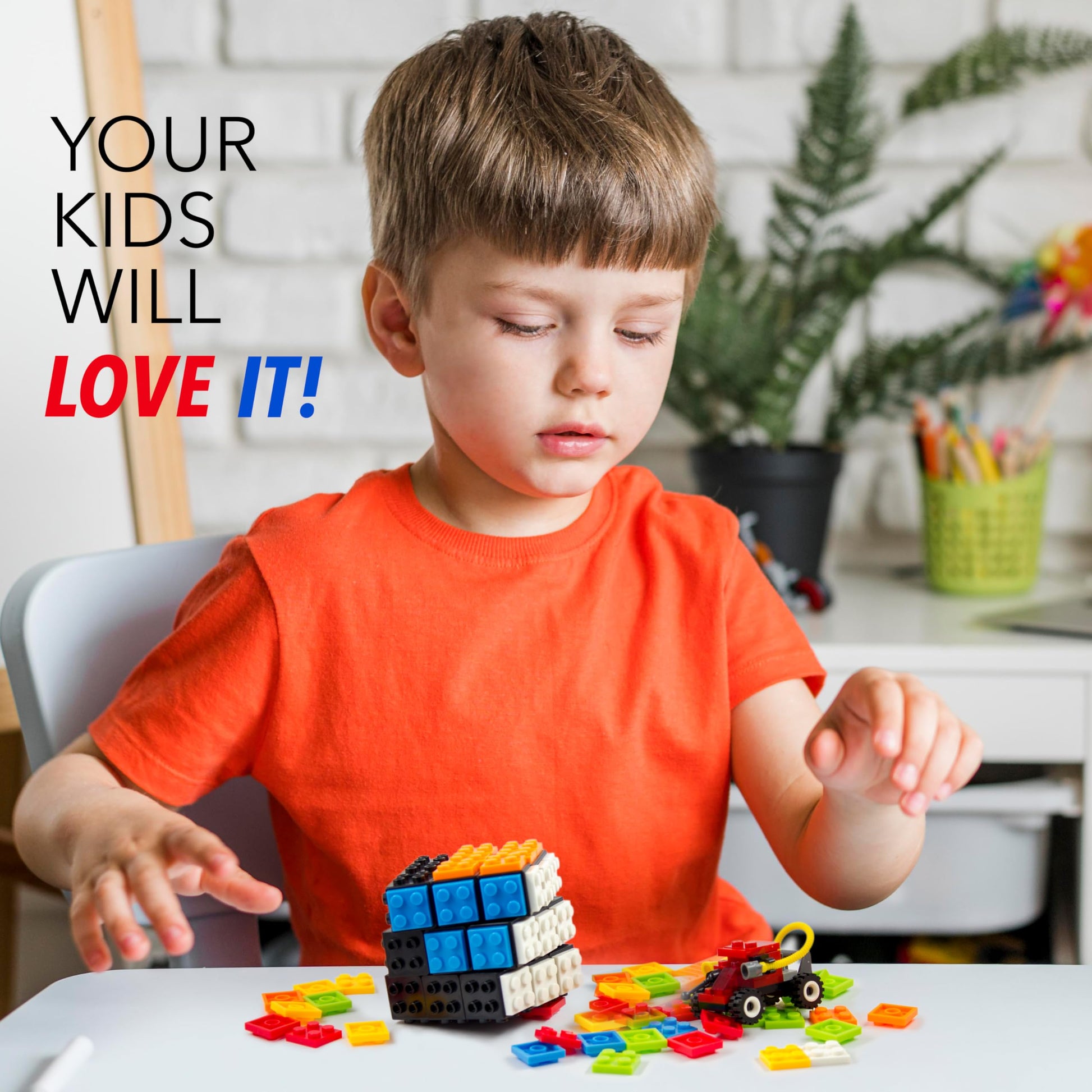 TOYAMBA Brick Cube with Building Blocks, Mini Toy Included, Compatible with Lego Cube, Inspired by Rubix Cube for Kids - Educational Toy (Black) - amzGamess