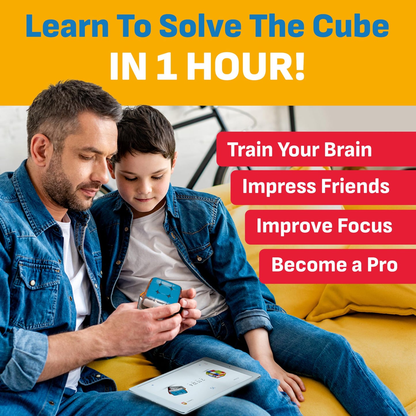 GoCube Bluetooth Connected 3x3 Smart Cube | Learn To Solve the Cube in 1 Hour | Free App with Lessons, Games, Competitions for Kids and Adults | Stickerless Magnetic Speed Interactive Cube STEM Puzzle - amzGamess