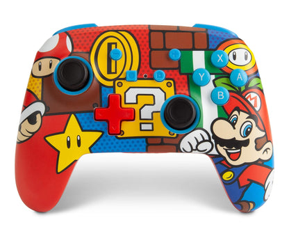 PowerA Enhanced Wireless Nintendo Switch Controller - Mario Pop, Rechargeable Switch Pro Controller, Immersive Motion Control and Advanced Gaming Buttons, Officially Licensed by Nintendo - amzGamess