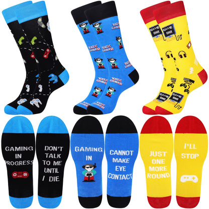Jeasona Gamer Gifts for Men Funny Fun Crazy Mens Gaming Socks - amzGamess
