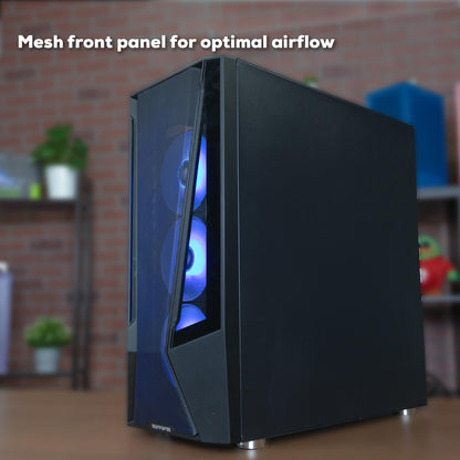 iBUYPOWER TraceMesh Gaming PC Computer Desktop TMA5N16502 (AMD Ryzen 5 4500, GTX 1650 4GB, 16GB DDR4 3200 (8x2), 1TB NVMe SSD, WiFi Ready, Windows 11 Home)