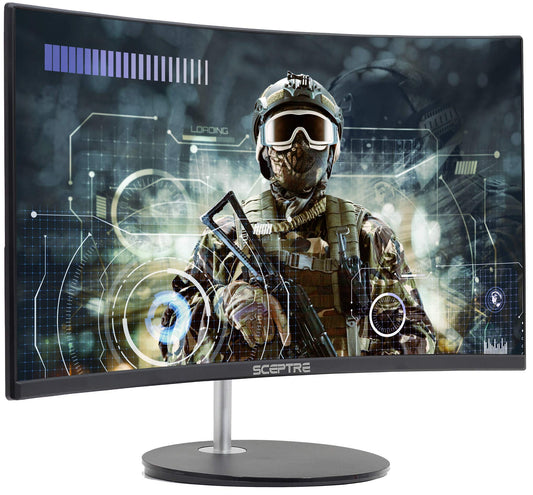 Sceptre Curved 24-inch Gaming Monitor 1080p 98% sRGB HDMI x2 VGA Build-in Speakers, Machine Black