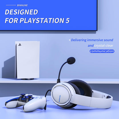 BINNUNE Gaming Headset with Mic for PS5 Xbox Series S|X PS4 Xbox One PC Switch, Wired Audifonos Gamer Headphones with Microphone Playstation 4|5 Xbox 1 - amzGamess