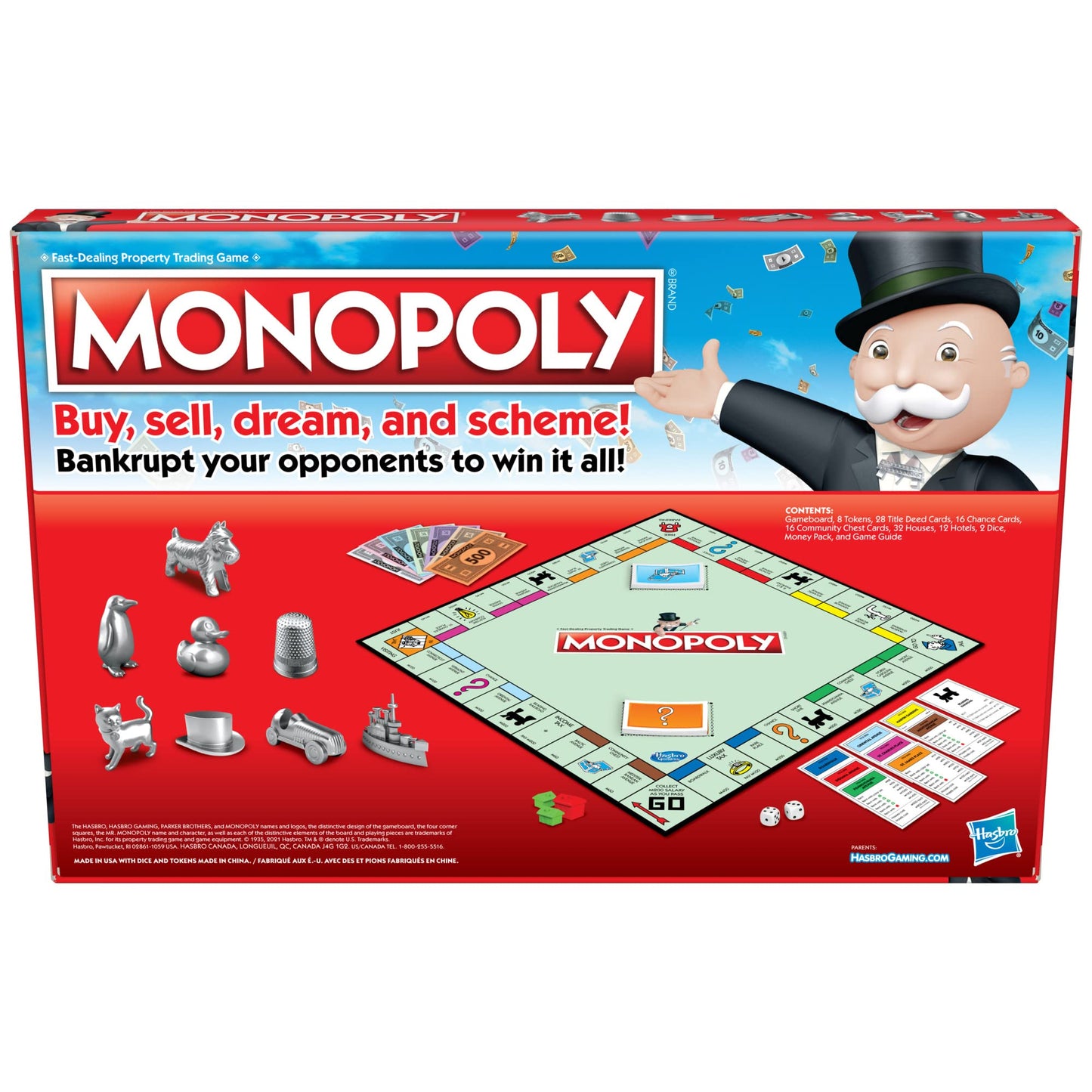 Monopoly Game, Family Board Games for 2 to 6 Players & Kids Ages 8 and Up, Includes 8 Tokens (Token Vote Edition) - amzGamess