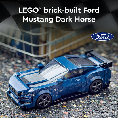 LEGO Speed Champions Ford Mustang Dark Horse Sports Car Toy, Buildable Ford Mustang Toy for Kids, Blue Toy Car Model Set, Gift Idea for Boys and Girls Aged 9 Years Old and Up, 76920