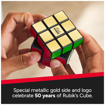 Rubik’s Cube, Special Retro 50th Anniversary Edition, Original 3x3 Color-Matching Puzzle Classic Problem-Solving Challenging Brain Teaser Fidget Toy, for Adults & Kids Ages 8+ - amzGamess