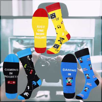 Jeasona Gamer Gifts for Men Funny Fun Crazy Mens Gaming Socks - amzGamess