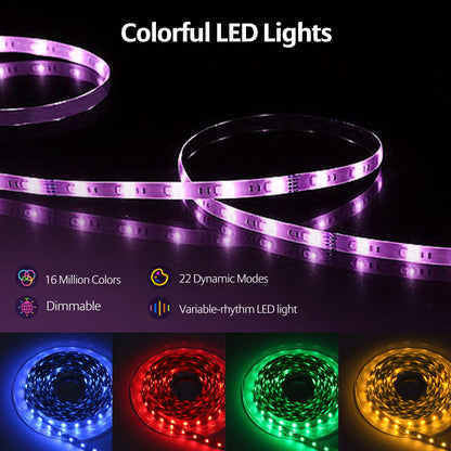 LED Lights for Bedroom, 100ft(2 Rolls of 50ft) LED Strip Lights, Music Sync Color Changing Led Lights with APP & IR Remote Control for Bedroom Room Home Decor Party Festival… - amzGamess