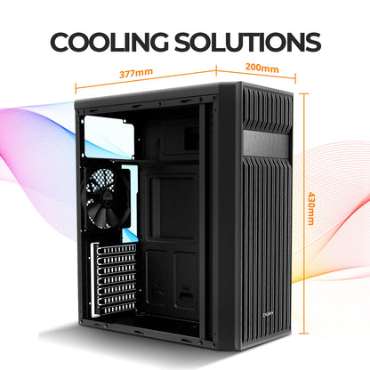 Zalman T6 ATX Mid Tower Computer PC Case, Pre-Installed 120mm Fan, 5.25 ODD, USB 3.0, Patterned Mesh Design, mATX ITX for Gaming Workstation, Black