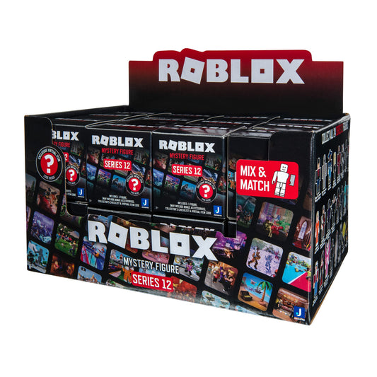 Roblox Action Figure Mystery Blind Box, 24-pack Assorted Figures - Series 12 - Surprise Collectible Minifigures & Accessories w/ Exclusive Virtual Item Code - Gift & Party Favor Set for Kids - 8+
