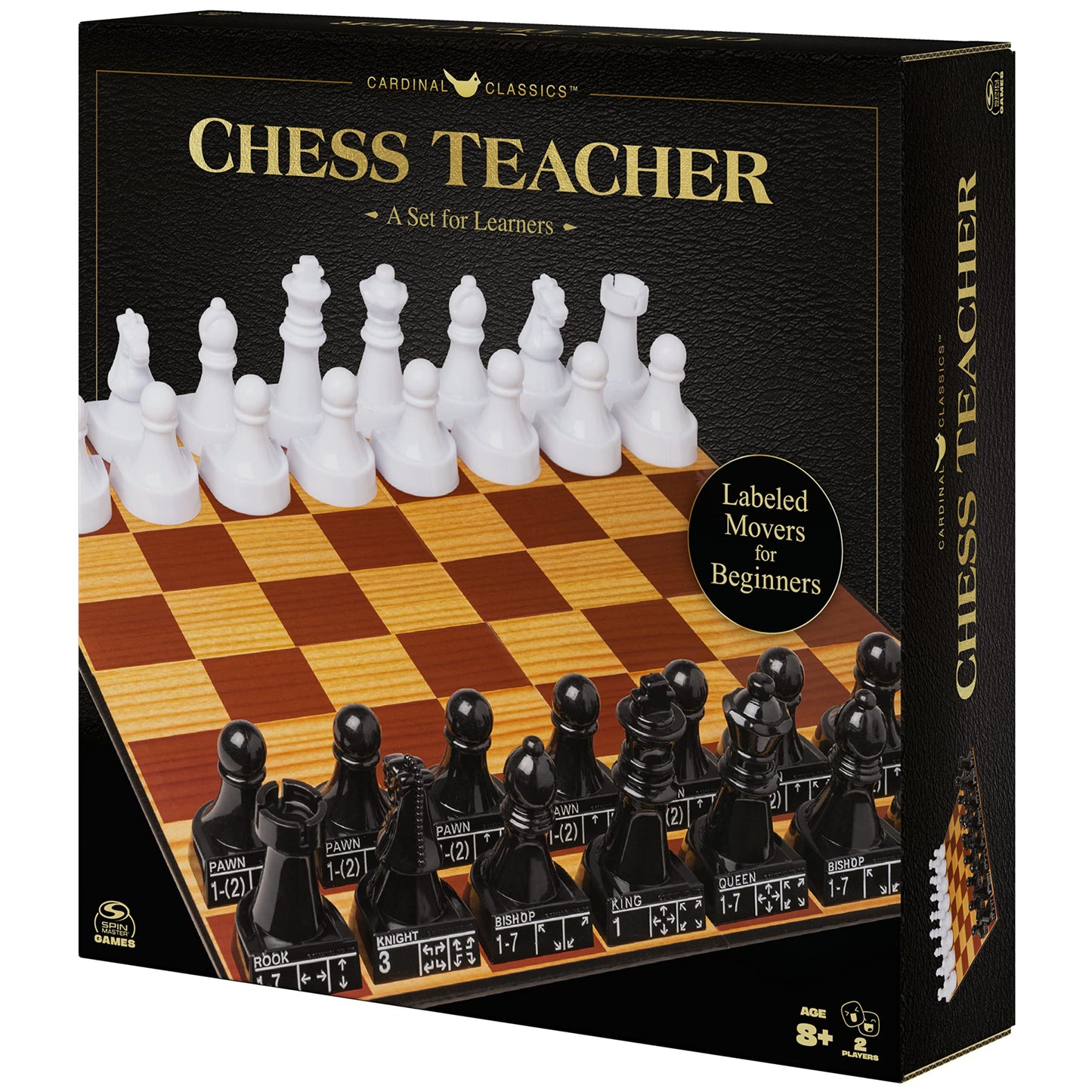 Cardinal Classics, Chess Teacher Strategy Board Game for Beginners Learners Labeled Movers 2-Player Easy Chess Set, for Adults and Kids Ages 8 and up