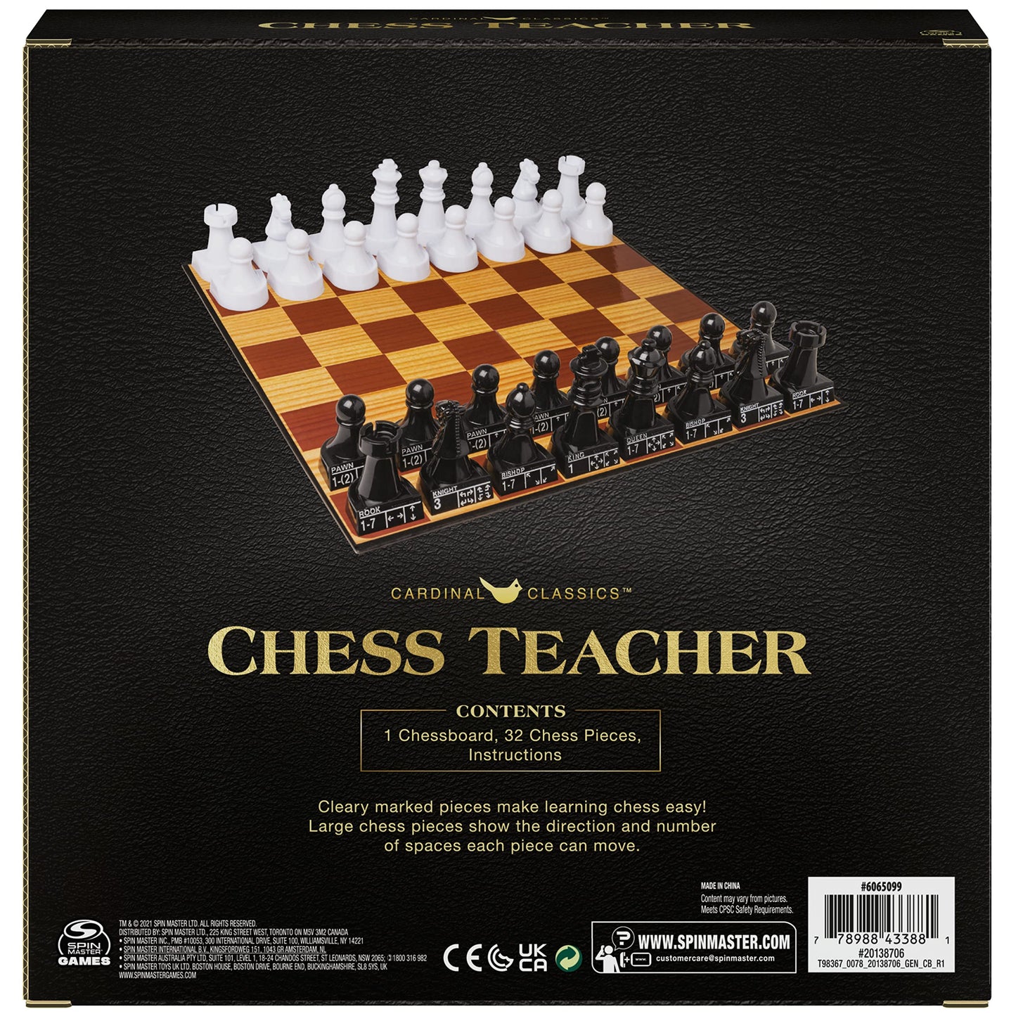 Cardinal Classics, Chess Teacher Strategy Board Game for Beginners Learners Labeled Movers 2-Player Easy Chess Set, for Adults and Kids Ages 8 and up