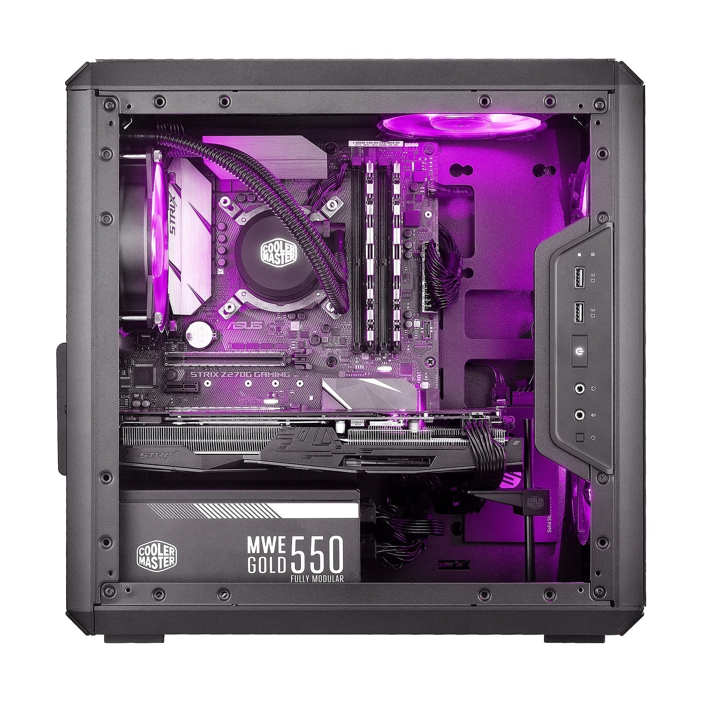 Cooler Master MasterBox Q300L Micro-ATX Tower with Magnetic Design Dust Filter, Transparent Acrylic Side Panel, Adjustable I/O & Fully Ventilated Airflow, Black (MCB-Q300L-KANN-S00)